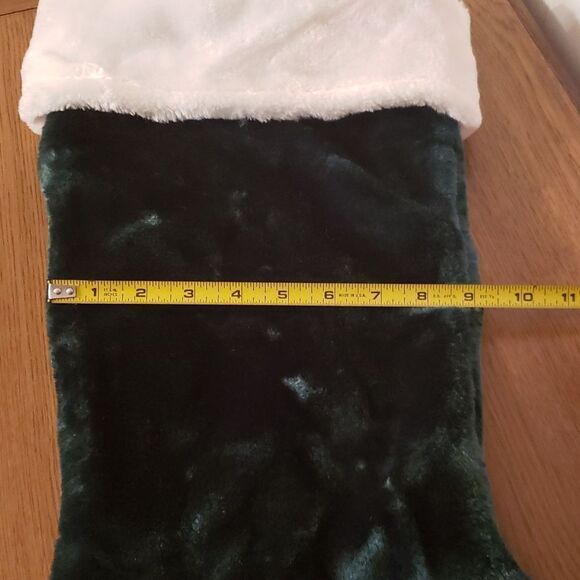 NWOT Huge, 21" Thick Plush Green Christmas Stocking - Picture 5 of 5